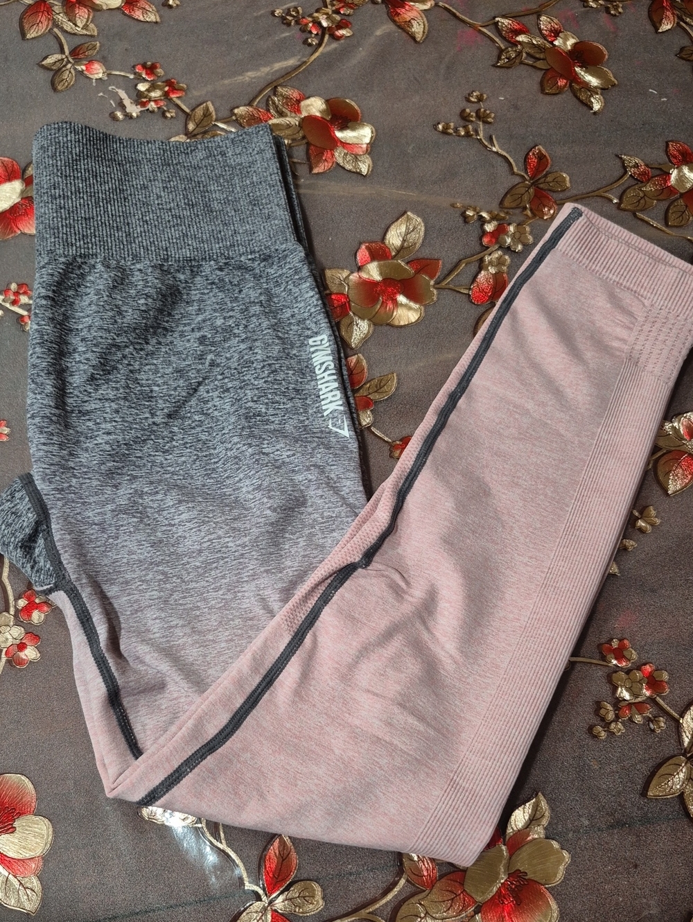 Gymshark  Gray to Pink Ombre High-Waist Leggings